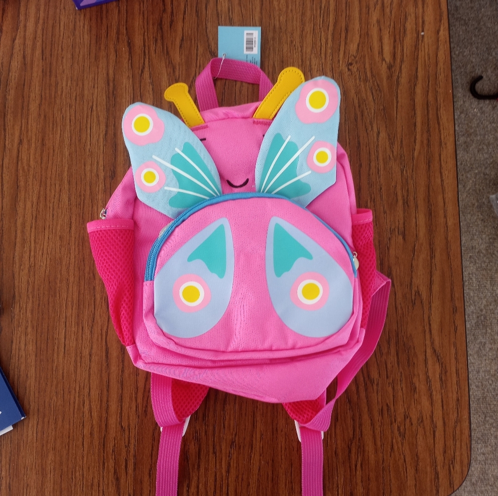 Pink Butterfly Kids Backpack